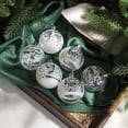 thumbnail image 4 of Diameter 6CM Transparent Christmas Ball Boxed Blue Transparent White Transparent Painted Acrylic Christmas Tree Decorations A Box Of 6, 4 of 6