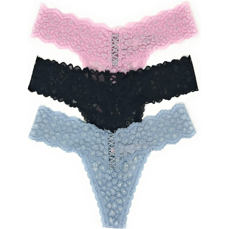 Victoria's Secret The Lacie Thong Panty Set of 3 