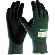 PIP ATG 34-8743 MaxiFlex Cut Green Engineered Yarn, Black Gloves Verde