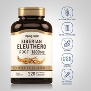 Siberian Eleuthero Root Capsules 1600mg | 220 Count | Supplement for Men and Women | by Piping Rock