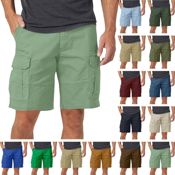 Bovxnpu Mens Casual Shorts Summer Beach Shorts Sports Shorts, Boys Pocket Casual Five Point Casual Shorts