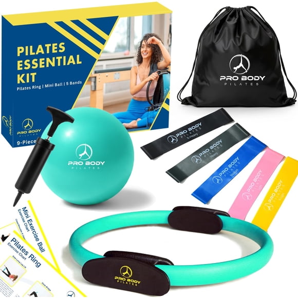 Kit de Pilates ProBody Pilates con aro de 36 cm, pelota de 23 cm y bandas
