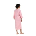 thumbnail image 6 of ANLIQI 100% Cotton Zipper Robes for Women 3/4 Sleeve Bathrobe Lightweight with Pockets Loungewear(Pink,XL), 6 of 6