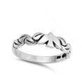 thumbnail image 4 of Dove Oxidized Bird Tree Leaf Branch Peace Ring Sterling Silver Band 925 Jewelry Female Male Size 8, 4 of 4