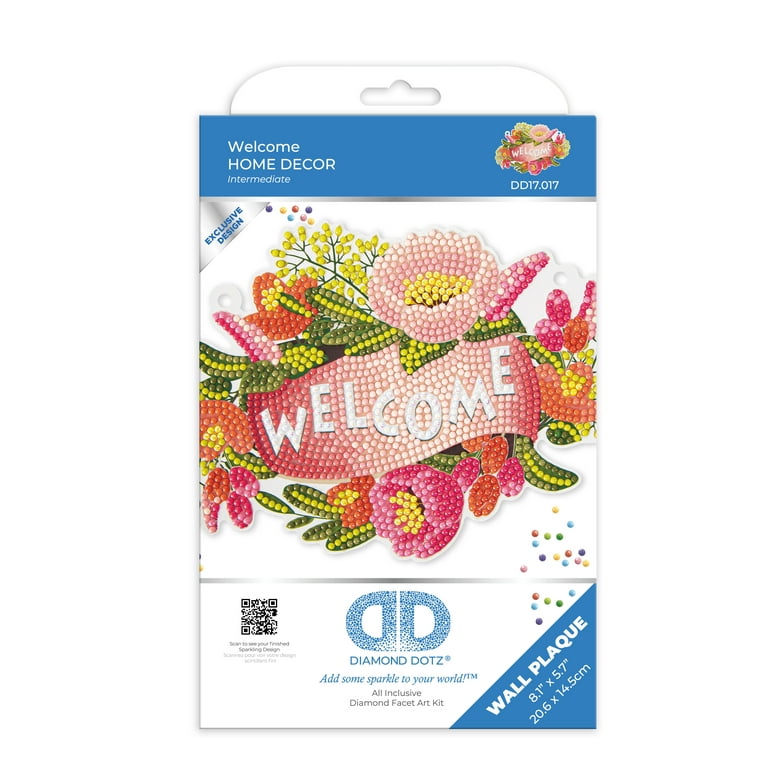 DIAMOND DOTZ® Welcome Wall Plaque Diamond Painting Kit - Walmart.com