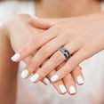 thumbnail image 6 of Sterling Silver Rhodium-plated Black & White CZ Ring QR6147, 6 of 6