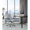 thumbnail image 2 of Mid Back Manager's Faux Leather Chair in Charcoal with Chrome Base, 2 of 8