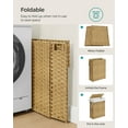 thumbnail image 4 of 14.5 Gallon (55L) Wicker Laundry Hamper with Lid Laundry Basket with Handles Clothes Hamper Adult Natural, 4 of 6