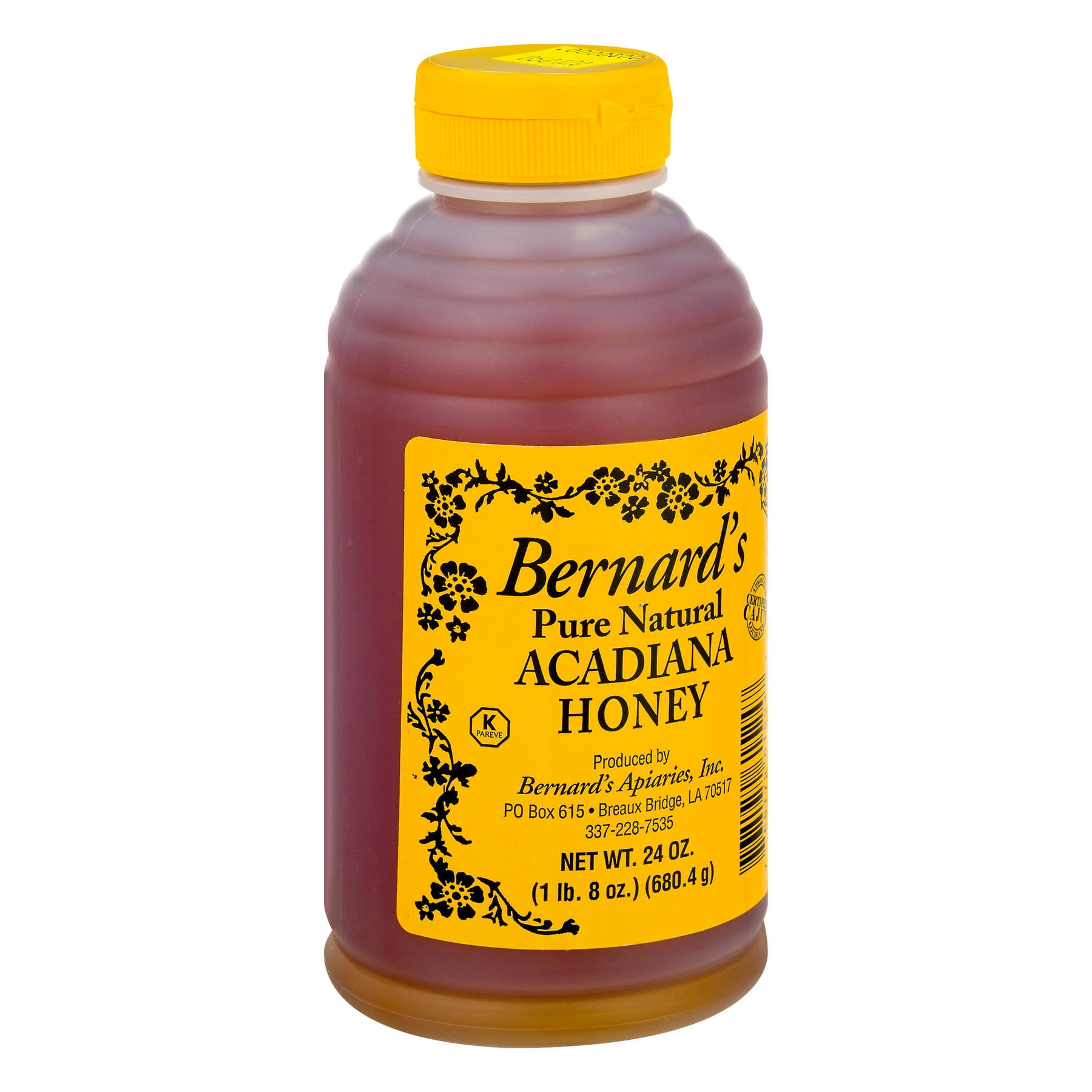 (3 pack) Bernards Pure Natural Acadiana Honey, 24 oz