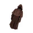 thumbnail image 2 of Capa medieval para cosplay, capa gótica de diablo, para disfrazarse de Halloween, capa con capucha para club marrón, 2 of 9