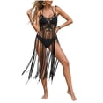 thumbnail image 2 of Wowcloth Women's Solid Color Fashion Casual Spaghetti Strap Blouse with Fringe Detail for Daily Wear, 2 of 7
