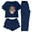 Navy, variant on Levmjia Womens 3 Piece Pajama Set Short Sleeve Top Sleepwear With Pants and Shorts Thanksgiving Soft Casual Home Comfort Relaxing Nightwear Daily Wear
