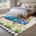 thumbnail image 4 of Black Plaid Easter Area Rugs 5'x7', Small Throw Rugs for Laundry Room Playroom, Truck Spring Floral Bunny Animals Rustic Indoor Outdoor Rug Non-Slip Low Pile Carpet Runner Reversible Floor Mats, 4 of 8