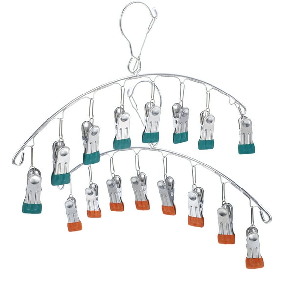 Multi Clip Hanger Stainless Steel Wardrobe Coat Hangers Shirt Laundry Hooks 2 Pcs