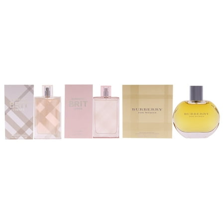 Burberry Burberry Fragrance 3 Pc Kit - 3.3oz Burberry EDP Spray, 3.3oz Burberry Brit Sheer EDT Spray, 3.3oz Burberry Brit EDT Spray
