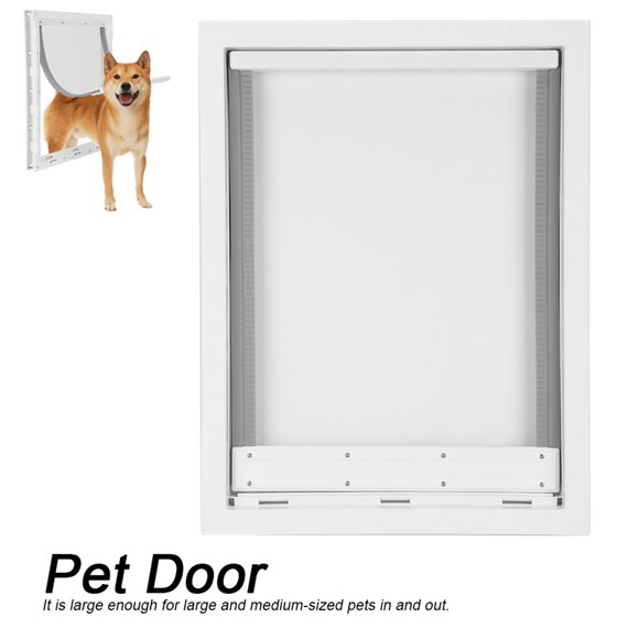 Puerta Grande Para Mascotas Para Perros Grandes, Fácil Instalación, Puerta Para Perros Montada En La Pared Con De Cierre Automático, Panel De Bloqueo Desmontable Para Entrada