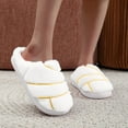 thumbnail image 6 of Chenyee Fleece Lined Slippers for Women Winter Warm Lightweight Platform Non Slip Slide House Shoes, 6 of 7