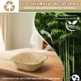 thumbnail image 5 of Paper Bowls, 30 Count 16 oz Disposable Bamboo Pulp Square Bowls with Panda Print, Microwave Safe and Leak-Proof for Parties, BBQs, Garden Parties, Picnics and Family Gatherings, 5 of 8