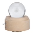 thumbnail image 4 of Caja de música, caja de música de bola de cristal transparente con bola de cristal giratoria, caja de música de madera, diseño de última generación, 4 of 12