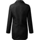 thumbnail image 5 of Chaqueta de traje de mujer, ropa de otoño de mujer, nueva chaqueta de invierno 2024, cuello vuelto básico, gabardina de oficina de corte entallado de longitud media, negra, talla XL, 5 of 5