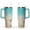 Greenish-blue-19, variant on 40oz Cute Ocean Life Turtle Stainless Steel Flip Straw Tumbler Spill Proof Travel Cup Double Wall Vacuum Insulated Coffee Mug with Top Handle