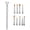 Silver, variant on Rupoun Multi Functional Detachable UV Gel Pen Nail Painting Drawing Pen Nail Dotting Brush - Dual Unit Length 8.27 inches / 21.00 cm Professional Nail Art Tool Silver