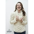 thumbnail image 5 of Aran Chunky Sweater 100 % Merino Wool Women's Cowl Neck SuperSoft Jumper Cable Knitted Pullover Made in Ireland, 5 of 5