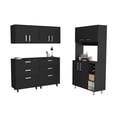 thumbnail image 1 of FM FURNITURE Sunapee 5 Piece Garage Set Black Engineered Wood, 1 of 7