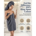 thumbnail image 2 of LANE LINEN 100% Ring Spun Cotton Bath Towel Set of 24 - Gentle, Breathable Softness, Fast-Drying Wear - Cool Grey, 2 of 9