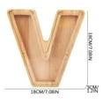 thumbnail image 3 of COFEST Home Decor,Personalized Wooden Name Money Box Wooden Deposit Box Twenty Six English Letters V, 3 of 7
