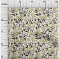 thumbnail image 2 of oneOone Cotton Flex Light Yellow Fabric Floral Craft Projects Decor Fabric Printed By The Yard 40 Inch Wide, 2 of 5