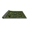 thumbnail image 2 of Ahgly Company Indoor Round Southwestern Turquoise Blue Country Area Rugs, 4' Round, 2 of 4