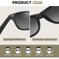 thumbnail image 4 of Protection Rectangular Sunglasses Retro Black Sun Glasses Unisex Classic Ultralight Shades For Cycling Driving Fishing, 4 of 6