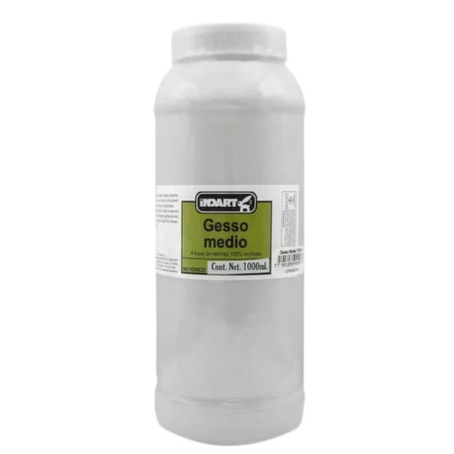 Gesso Acrílico Medio Blanco Indart 1 Litro preparador de superficies para pintura