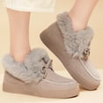 thumbnail image 5 of Gray Female Comfortable Winter Boots With Fleece Lining And Thick Sole For Winter, 5 of 7