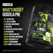 RYSE Godzilla X Noel Deyzel Pre Workout Powder - Green Apple - 20/40 Servings