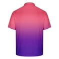 thumbnail image 6 of Eryao Weekly Sale Big and Tall Shirts for Men Gradient Color Print Short Sleeve Button Lapel T-shirts Performance Moisture Wicking Lightweight Golf Shirts,Multicolor,XXXL, 6 of 6