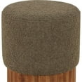 thumbnail image 3 of Pemberly Row Contemporary Boucle Fabric Ottoman/Stool in Olive/Brown, 3 of 6
