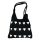thumbnail image 1 of Bolso Hobo Mano Punto Con Patrón Corazón Ganchillo para Mujer Compras, 1 of 9