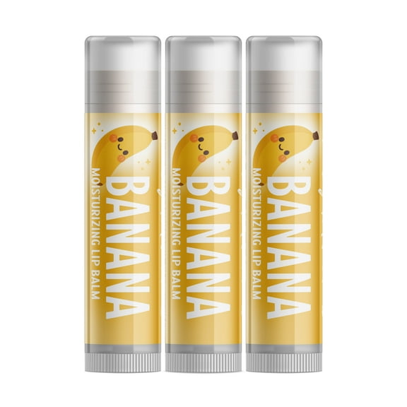 Delight Naturals Banana Lip Balm - 3 Pack
