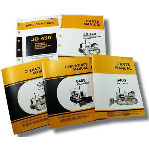 Service Manual Set For John Deere 450 Crawler Dozer Tractor Operators Parts