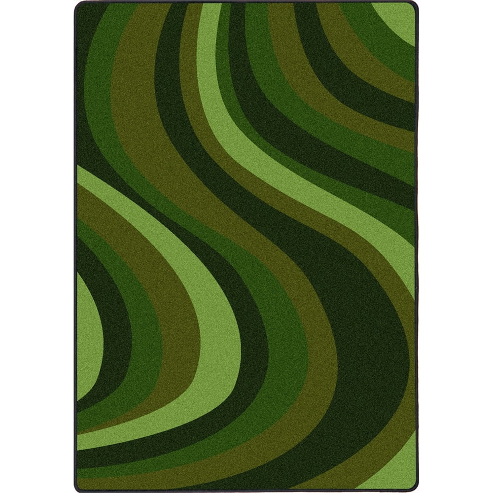 Joy Rugs On the Curve Machine Tufted Cut Pile Green 7'8" x 10'9