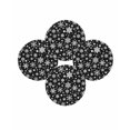 thumbnail image 7 of 13 Inch Round Placemats Set of 4, Christmas Snowflakes Non Slip Heat Insulation PP Table Mats, Xmas Winter Watercolor Black White Washable Place Mats for Kitchen Dining Party Table Decor, 7 of 7