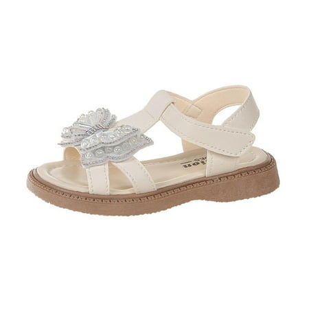 

Nmnitkp Girls Sandals Open Toe Princess Flat Sandals Summer Sandals Cute Flats Dress Sandals Cross Strappy Summer Shoes Toddler/Little Kid/Big Kid