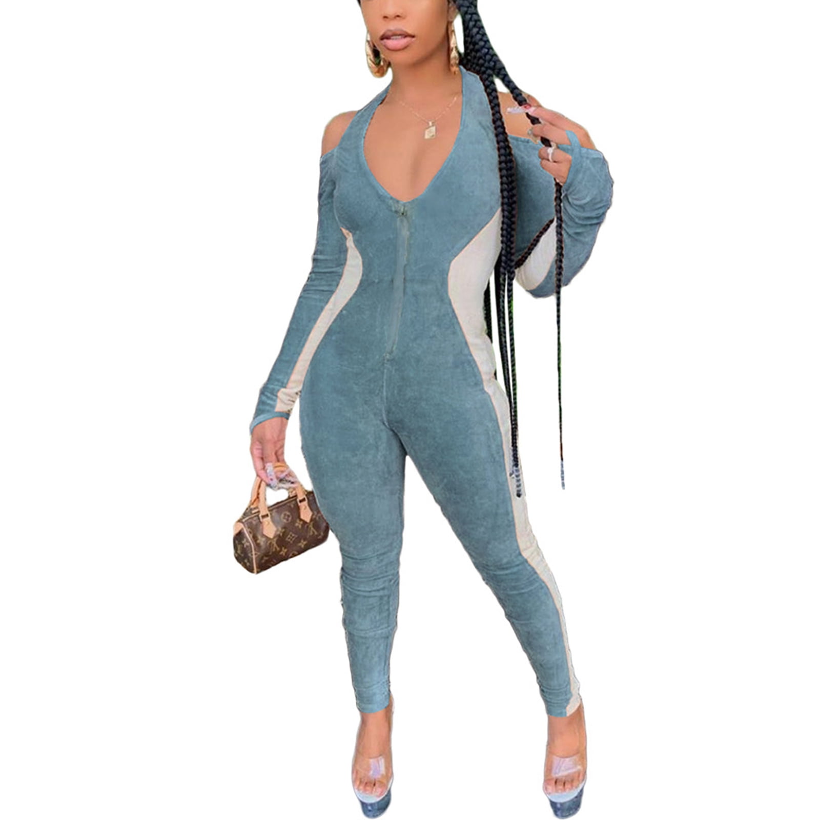 Scoop Neck Full Length Jumpsuit/Catsuit 