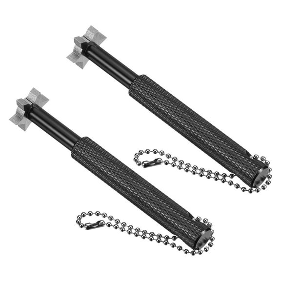 Uxcell Golf Club Groove Sharpener 6 Heads Club Cleaning for Golf Irons Wedges, Black 2 Pack