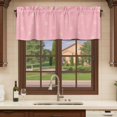 thumbnail image 6 of Christmas Pink Curtain Valances for Windows, Kitchen Valance Window Treatments Panel 2 Pack, Winter Snowflakes Xmas Retro Rod Pocket Short Curtains for Bathroom Bedroom 42 x 12 Inch, 6 of 8