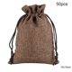 thumbnail image 1 of Matsuzay 50 Uds. Bolsa de lino con cordón organizador de joyas bolsa de almacenamiento de té portátil para el hogar Almacenamiento y organización del hogar F 10x14cm Matsuzay HA5722-26, 1 of 6