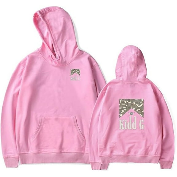 Kidd G Merch Hoodie Stylish Drawstring Pocket Pullover Long Sleeve Comfortable Street Style,3XL,Pink