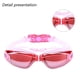 thumbnail image 3 of Gafas de natación galvanizadas con montura grande, impermeables y a prueba de niebla, para hombres y mujeres, gafas de natación, rosa, 3 of 6
